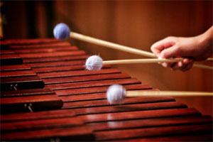 Marimba tangenter och klubbor